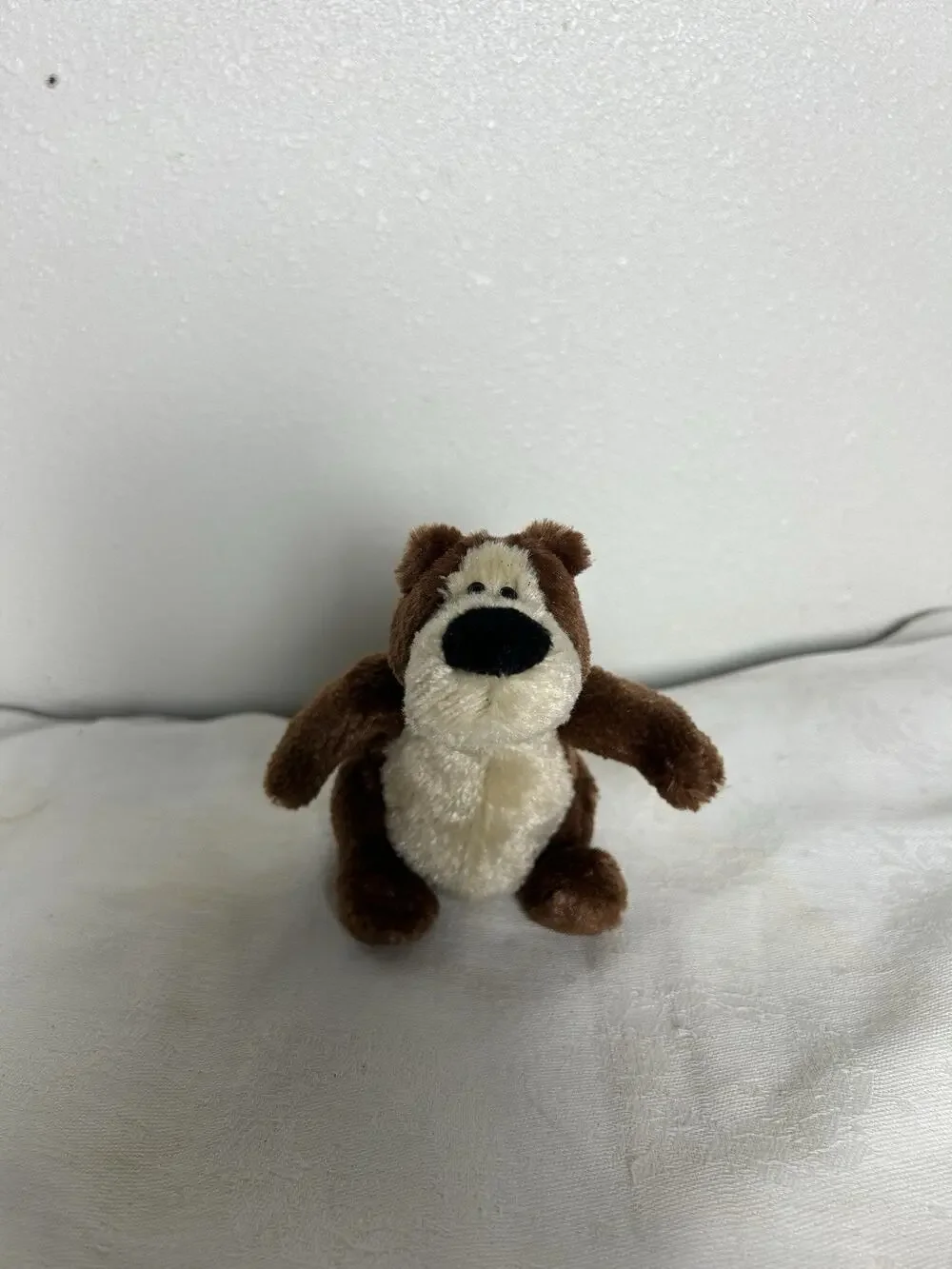 Vtg Gund Mini Goober Brown Bear Plush Stuffed Animal